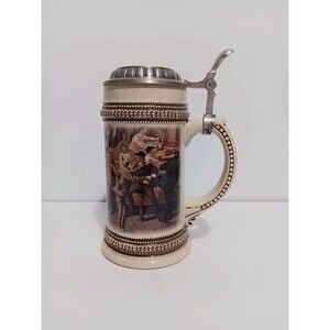 Paul Sebastian Fine Fragrance Co Beer Stein Pewter Ceramic 1999